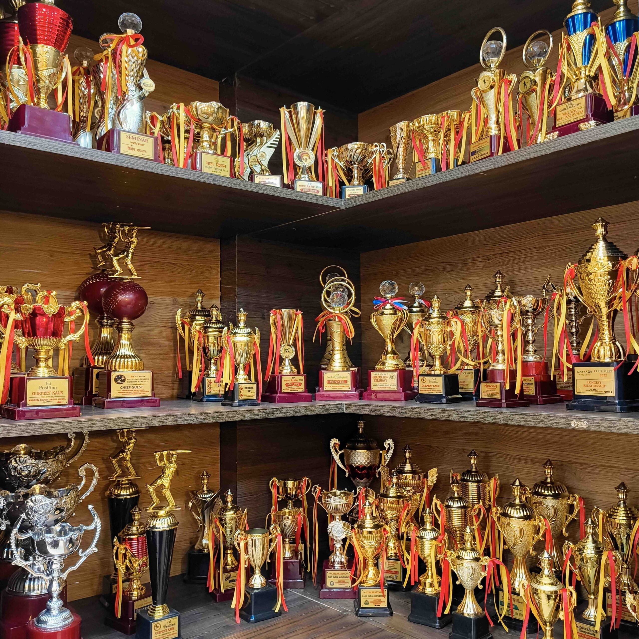 Golden Trophies and Cups