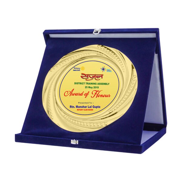 award arts metal plate with box mp-03 metal award